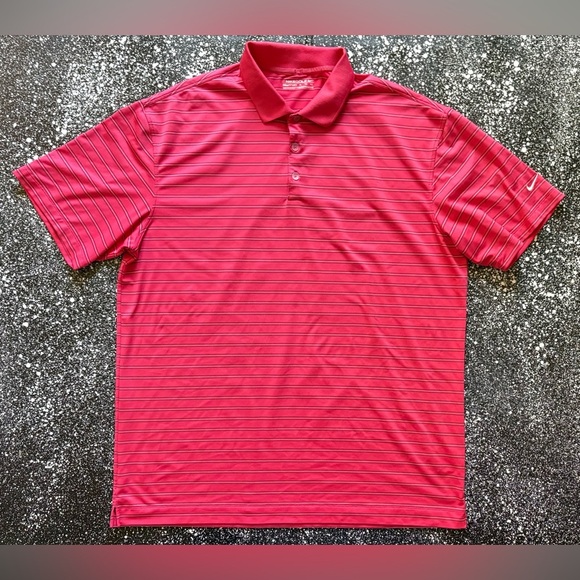 NIKE GOLF FitDry Striped Polo Shirt Size XL - Picture 1 of 2
